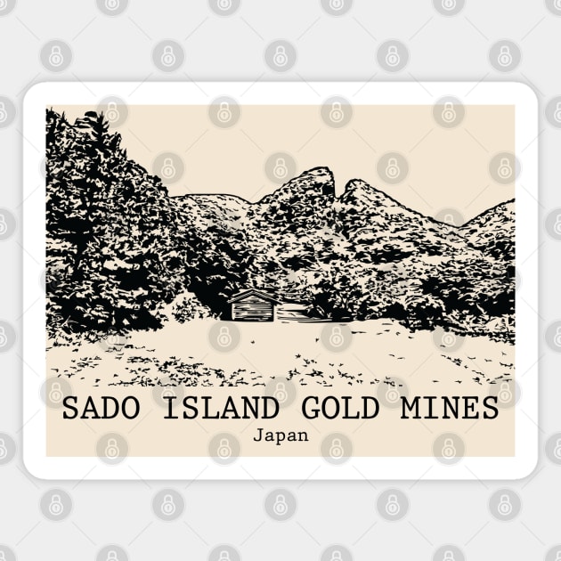 Sado Island Gold Mines - Japan Magnet by Lakeric